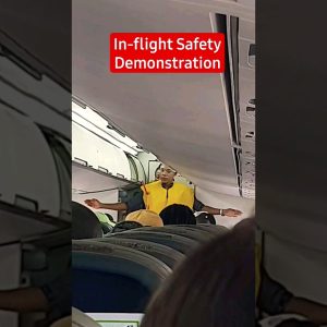 ATR 72-600 In-flight Safety Demonstration #atr72 #flightattendant